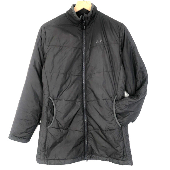 LOLE Double Zip Jacket Women's Sz 10 Dk Gray Water Repellant Pockets Mid-Length - Picture 1 of 16